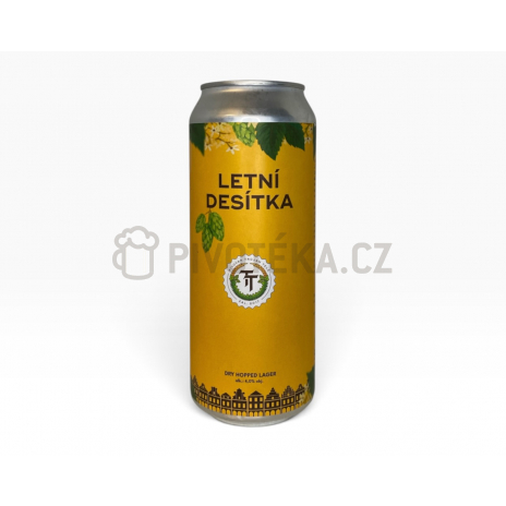 Letní Desítka 10 0,5l plech pivovar Telč