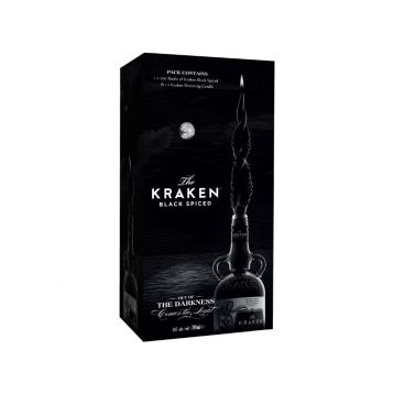 Kraken black spiced + sviečka 40% 0,7l (darčekové balenie)