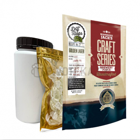 Set Craft Series Golden Lager Dry hops 1,8kg Mangrove Jack´s koncentrát