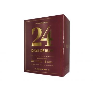 Rumový Adventní kalendář Red 24×0,02l 43,7% + 2x sklo (dárkové balení)