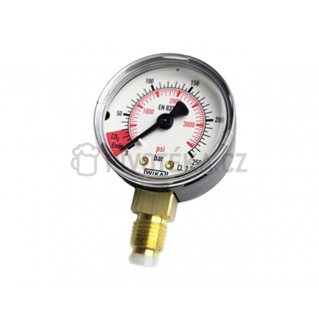 Manometr OXYTURBO red. ventil tlak v láhvi CO2 0/4000bar