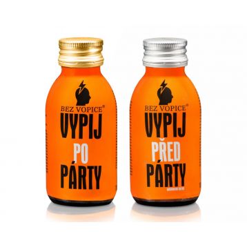 BezVopice Komplet na párty – Vypij PŘED a PO Párty 2×100