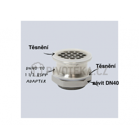 Závitový adaptér DN40 na 2” Tri-Clamp nerez