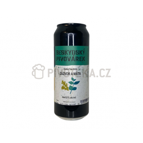 Zázvor Máta 0,5l plech Beskydský pivovárek