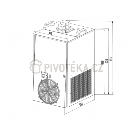 Lindr CWP 300 V Green Line chlazení pro řízené kvašení