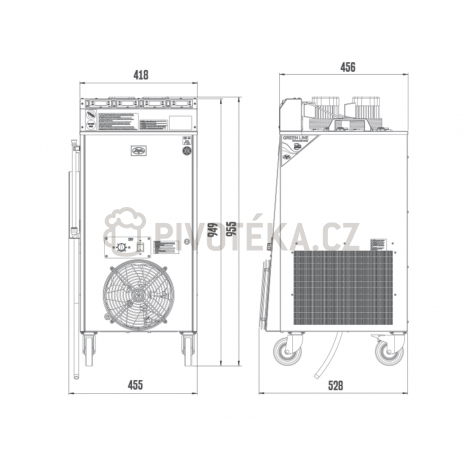 Lindr CWP 300 NEW 4x pumpa 4x termostat zařízení pro řízené kvašení