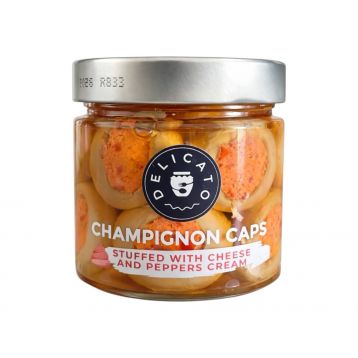 Šampiňóny plnené syrom ricotta a paprikovým krémom 190g