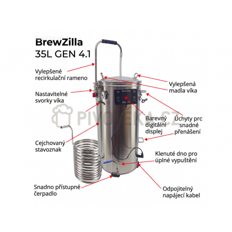 Domácí pivovar BrewZilla Gen 4.1 - 35L All-in-One