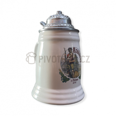Keramický džbán krakonoš víčko bílý 0,5l