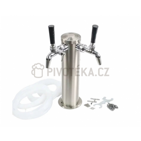 Set kegerator Xplus sestava stojan double tap 2x kohout, 2x narážeč